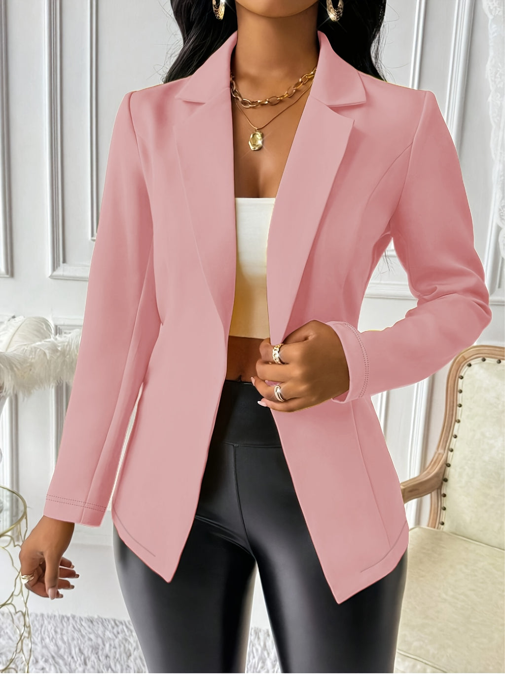 Dames Lichtgewicht Casual Blazer – All-Season Elegantie.