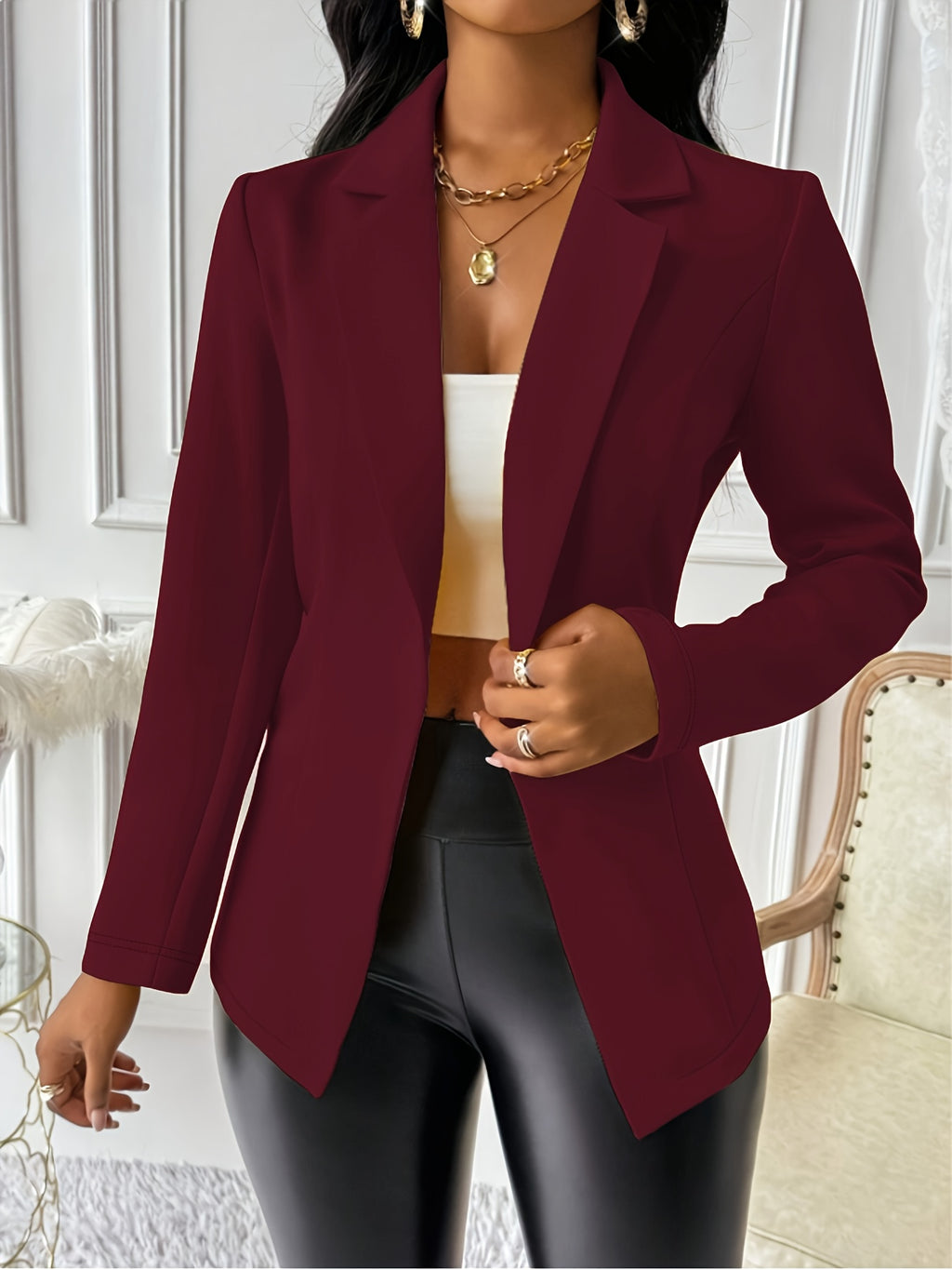 Dames Lichtgewicht Casual Blazer – All-Season Elegantie.