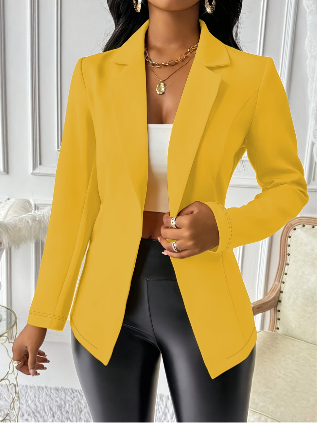 Dames Lichtgewicht Casual Blazer – All-Season Elegantie.