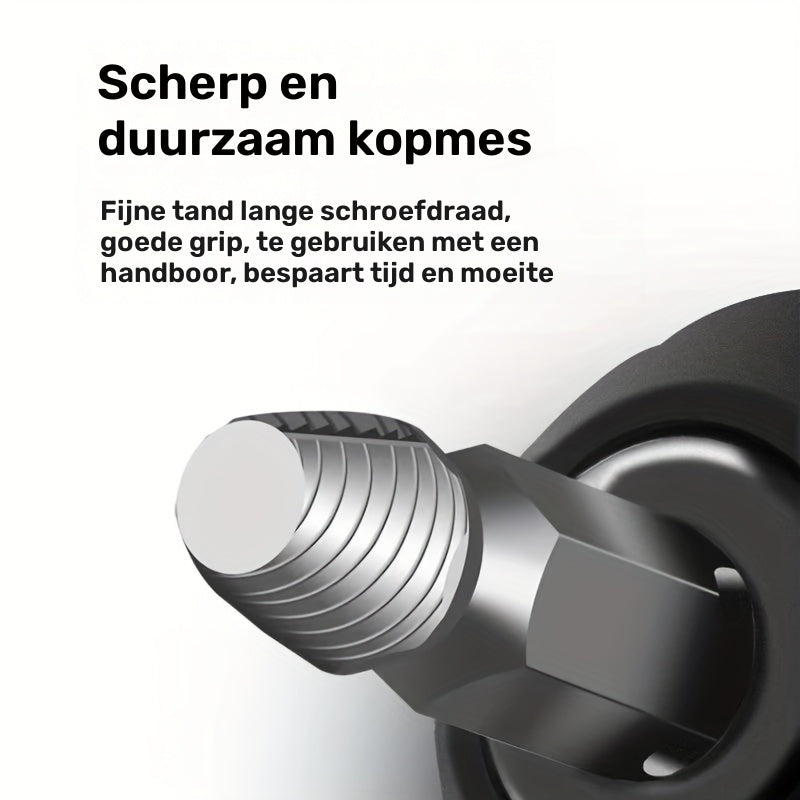 🛠️ 5-delige Schroeven verwijder Set – HSS Dubbelzijdig.