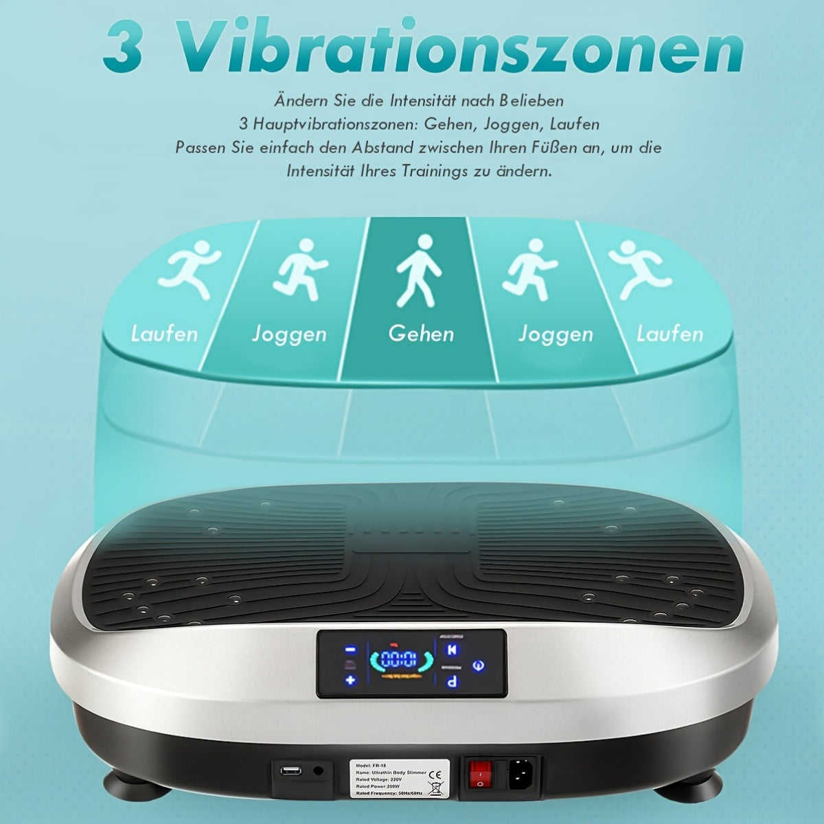 Intelligente Trillingsplaat met Muziek en Afstandsbediening.