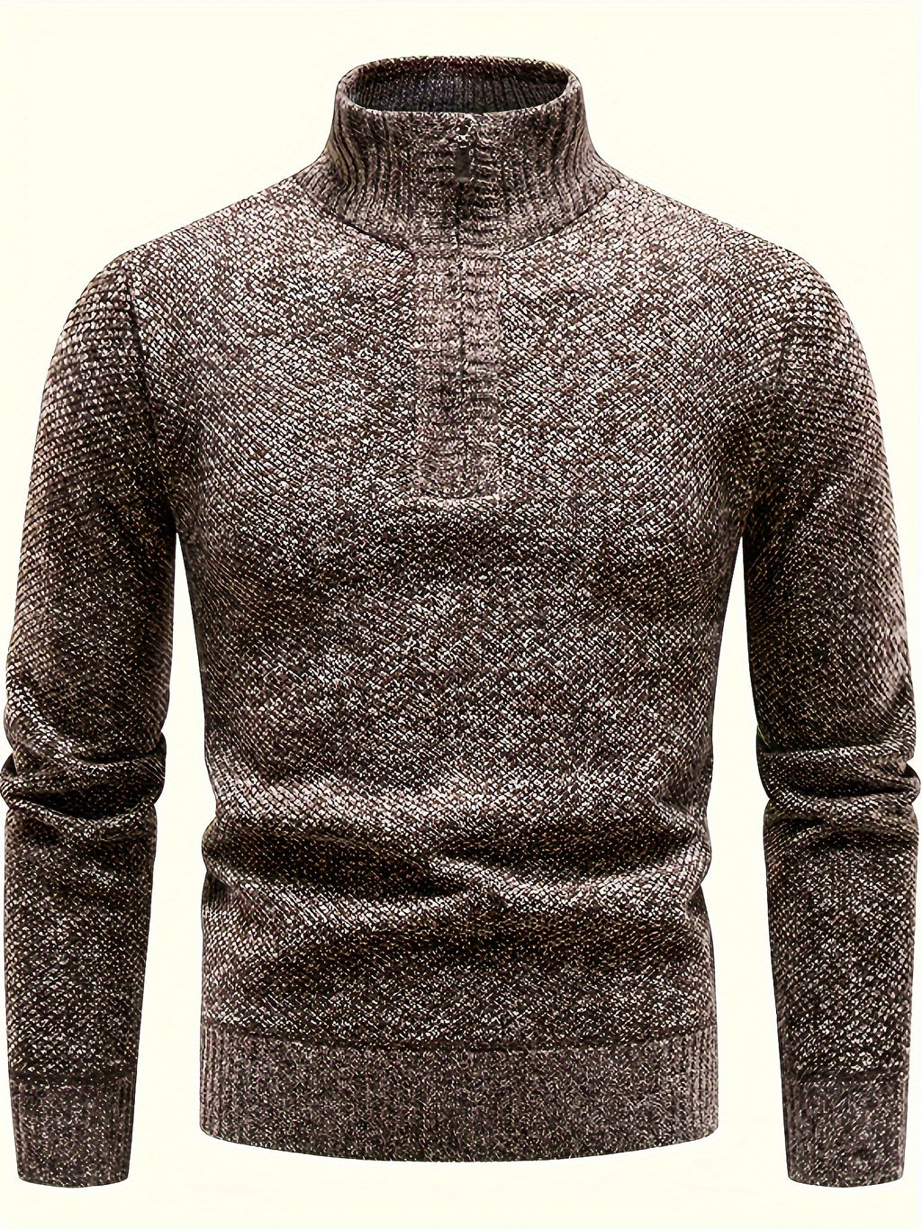 Thermisch Fleece-Gevoerde Sporttrui voor Heren – Reverskraag met Rits.