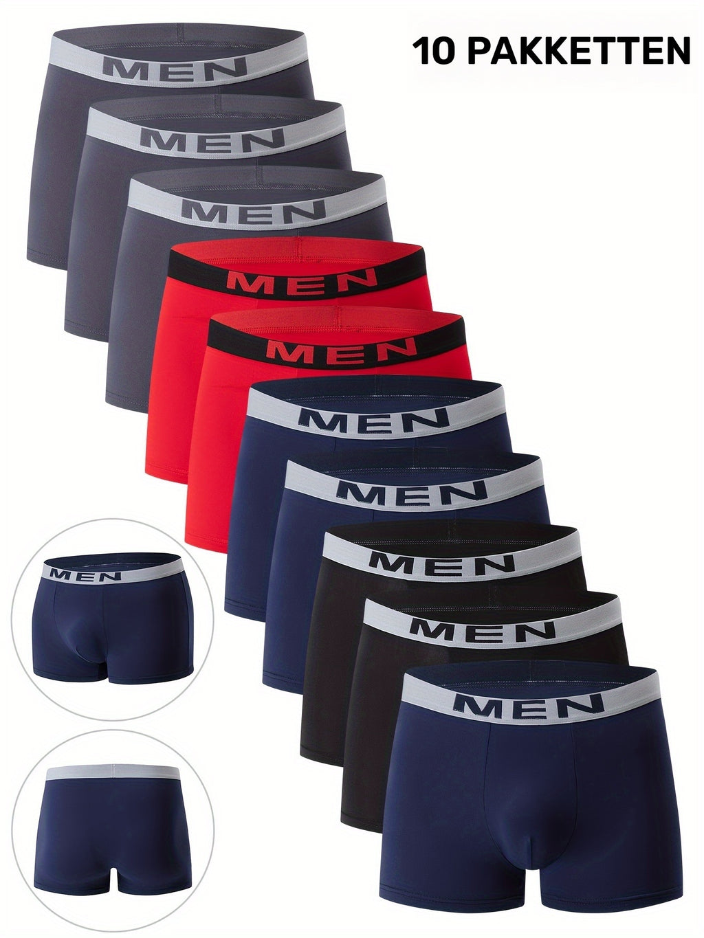 10-Pack Heren Boxer – Ademend & Comfortabel, Stretch Ondergoed met “NINJA” Graphic.