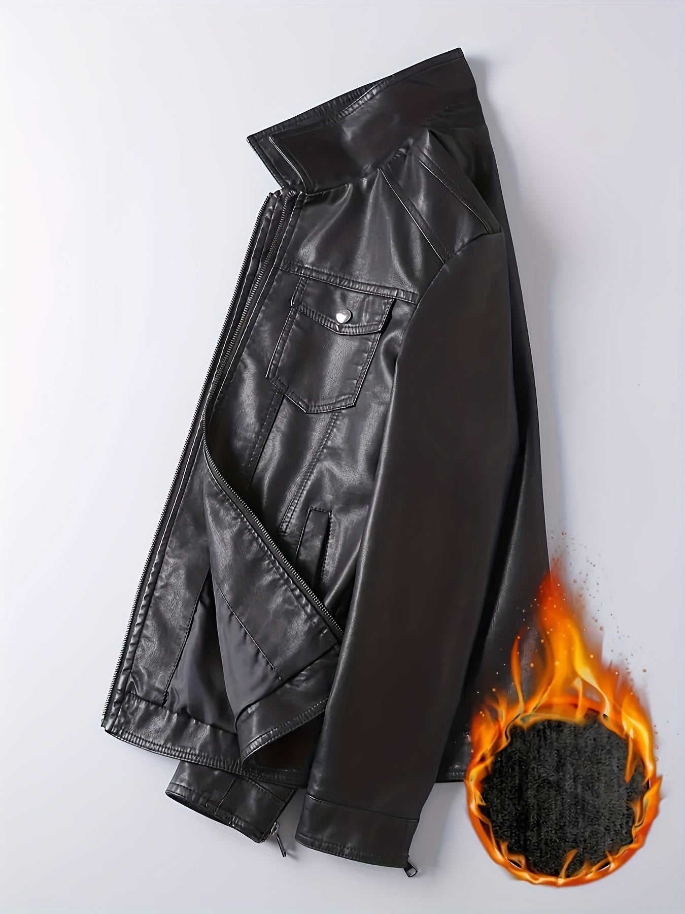 Nieuwe Stijl Fleece Gevoerde Jas voor Heren met Revers 2025.