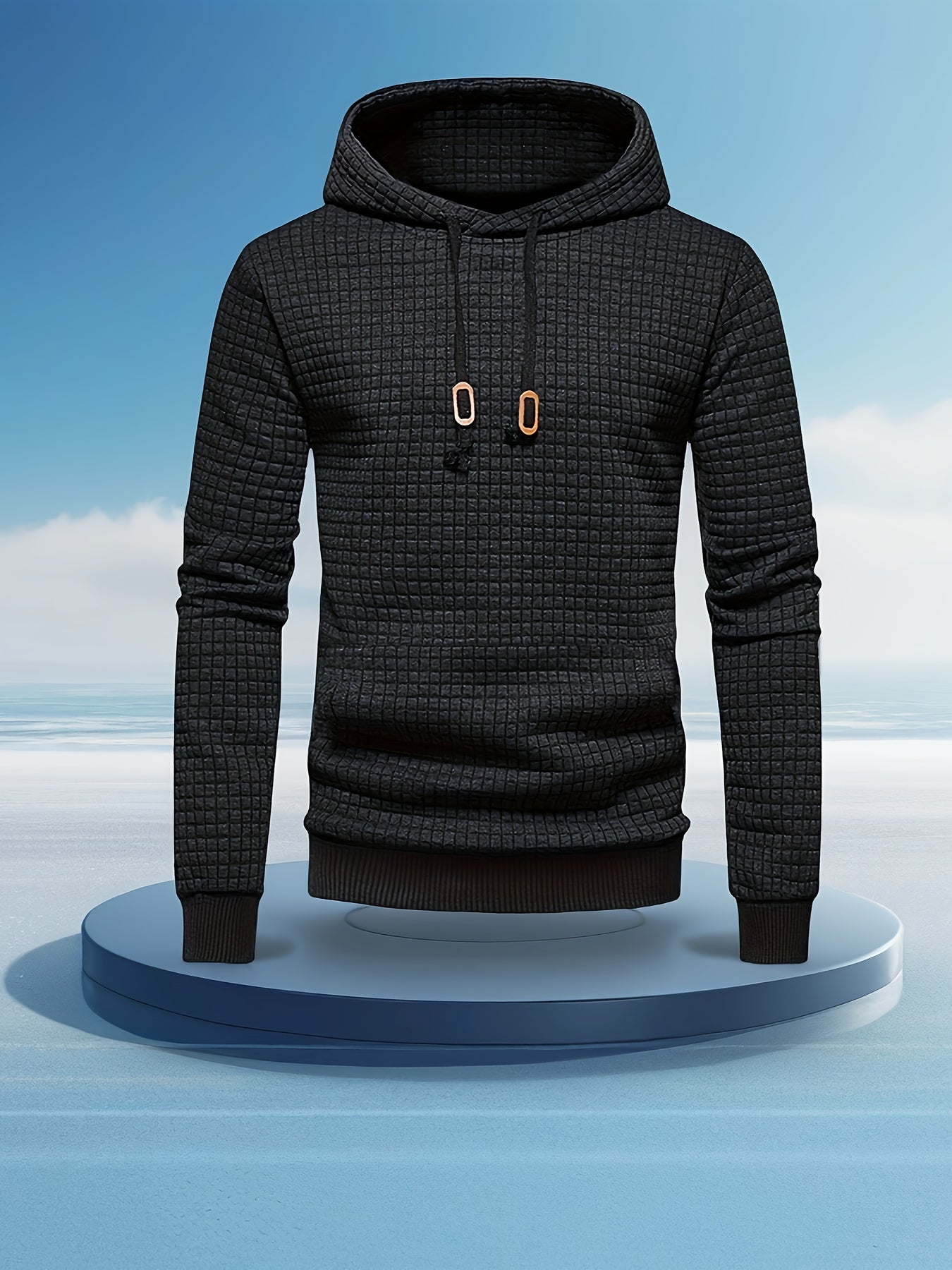 Herensport Hoodie – Lichtgewicht & Vocht afvoerend met Koperen Rits detail.