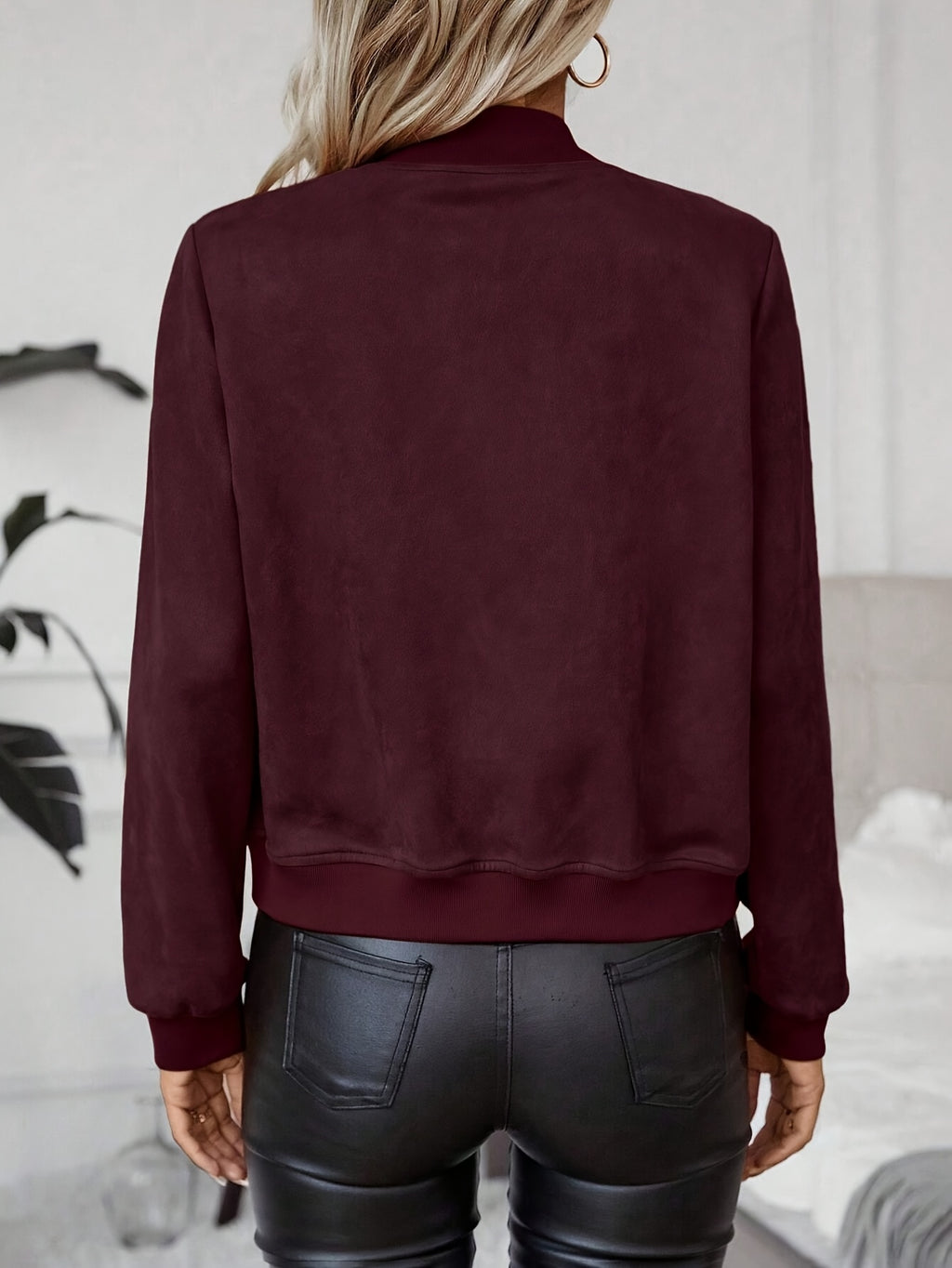 Dames Elegante Slim Fit Rits jas – Stijlvolle Overgangsjas.