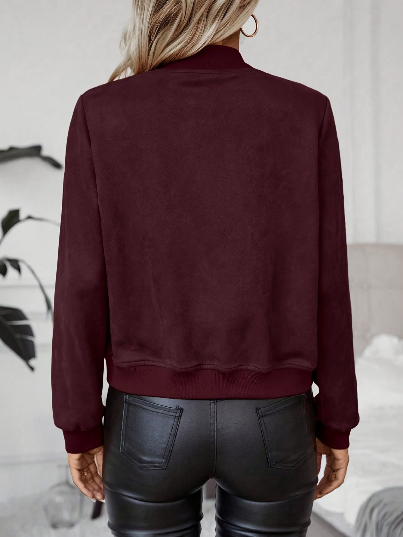 Dames Elegante Slim Fit Rits jas – Stijlvolle Overgangsjas.