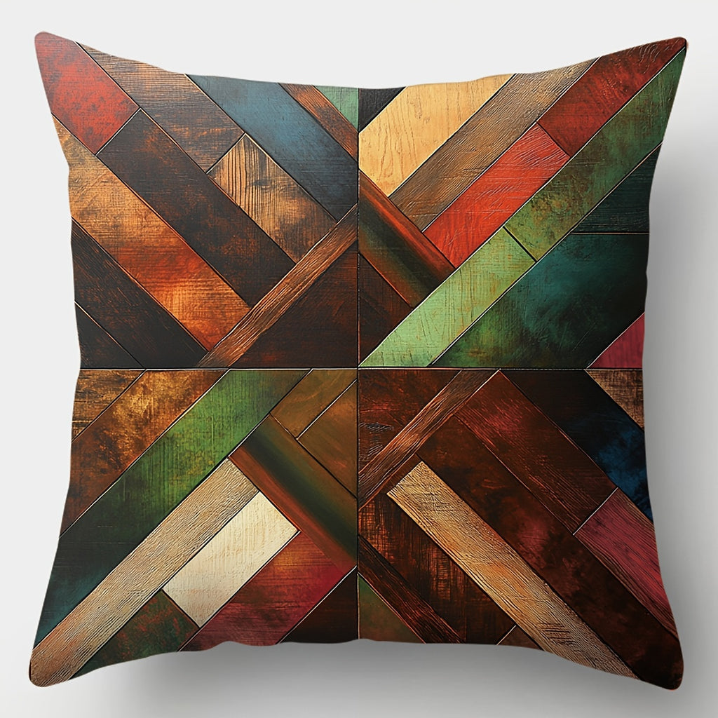 4-Pack Moderne Geometrische Werpkussens – Decoratieve Kussenslopen voor Bank & Terras.