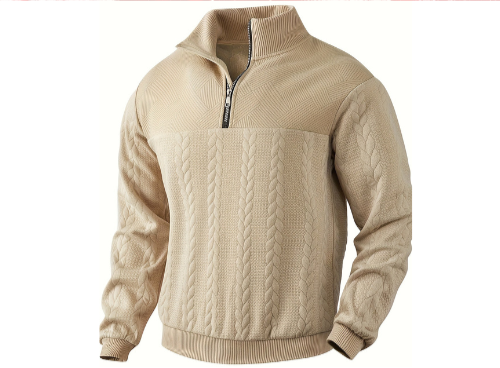 Caleb™ I Vintage Trui met Rits