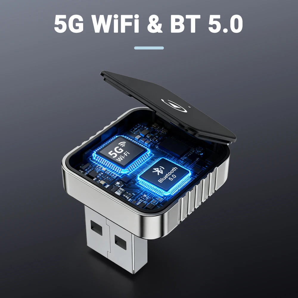 XUDA 2-in-1 Wired to Wireless CarPlay & Android Auto Adapter – Slimme USB Dongle