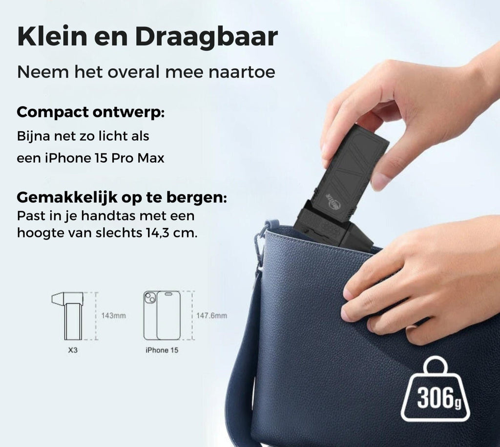 Superblower - Krachtige, Draagbare Luchtblazer voor Thuis, Auto en Werk!