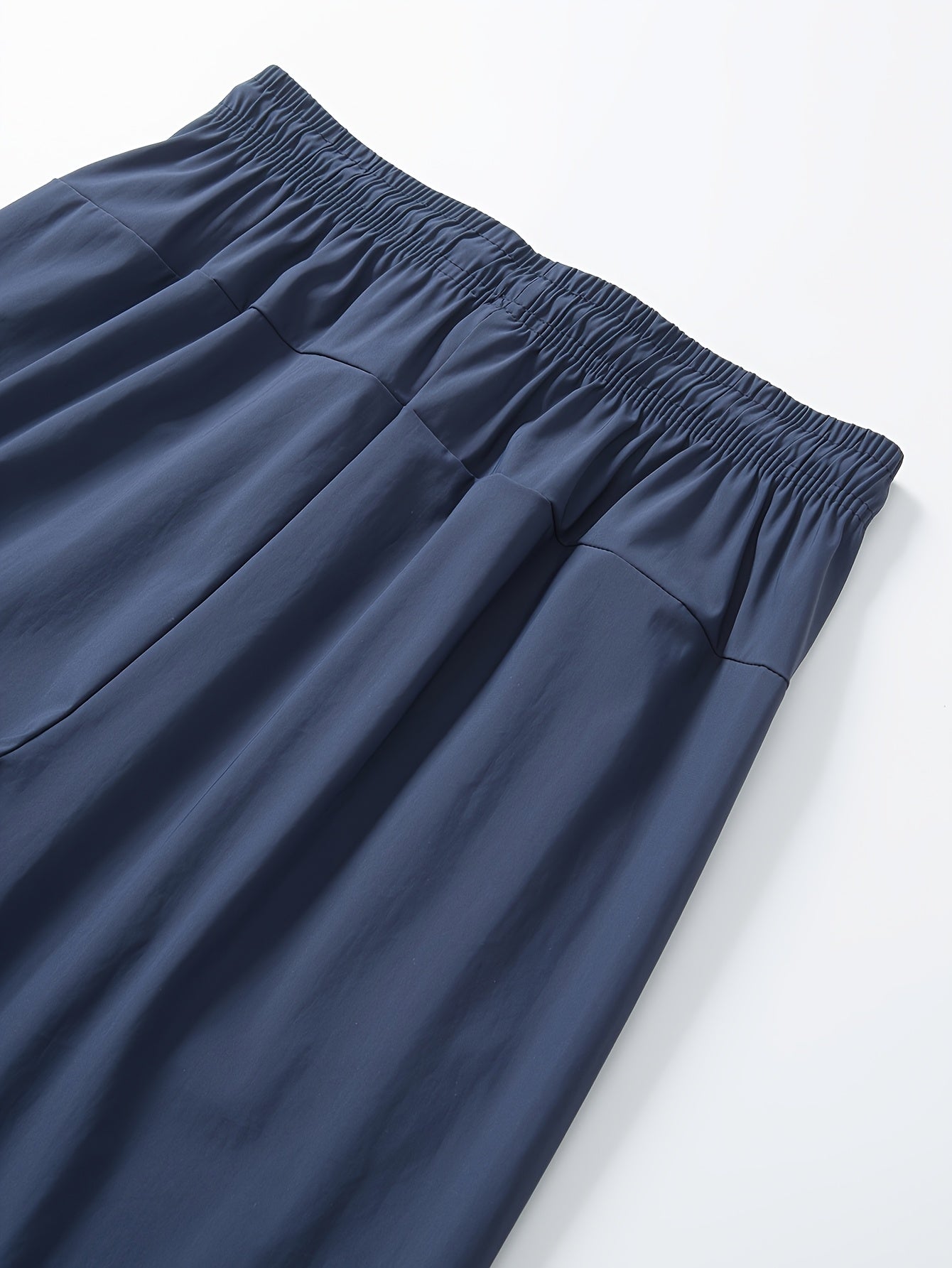 Heren Hoge-Rekbare Atletische Broek – Zijdeachtige Vezel met Rits zakken.