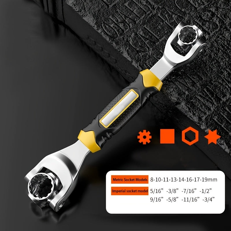 52-in-1 Dopsleutel – Universeel Gereedschap met Antislip Grip.