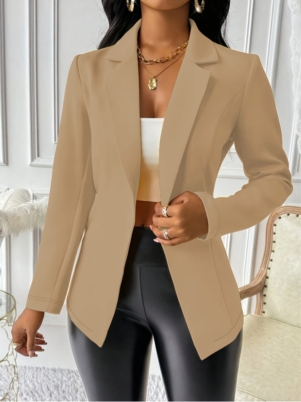 Dames Lichtgewicht Casual Blazer – All-Season Elegantie.