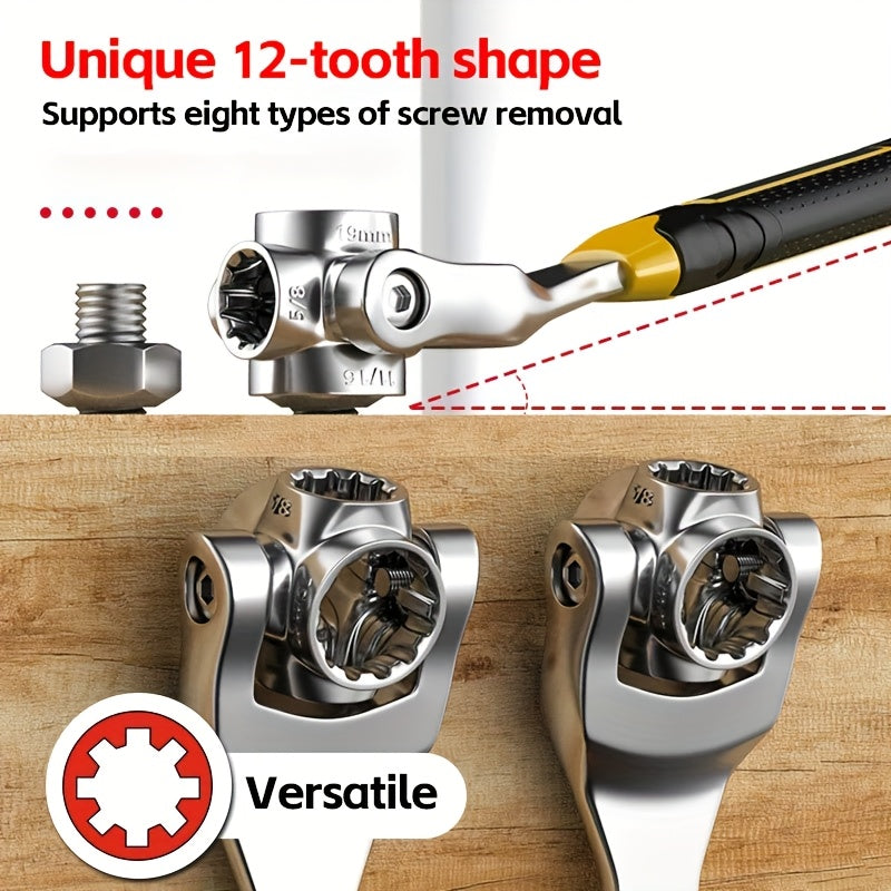 52-in-1 Dopsleutel – Universeel Gereedschap met Antislip Grip.