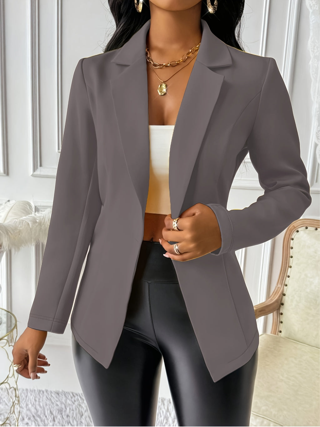 Dames Lichtgewicht Casual Blazer – All-Season Elegantie.