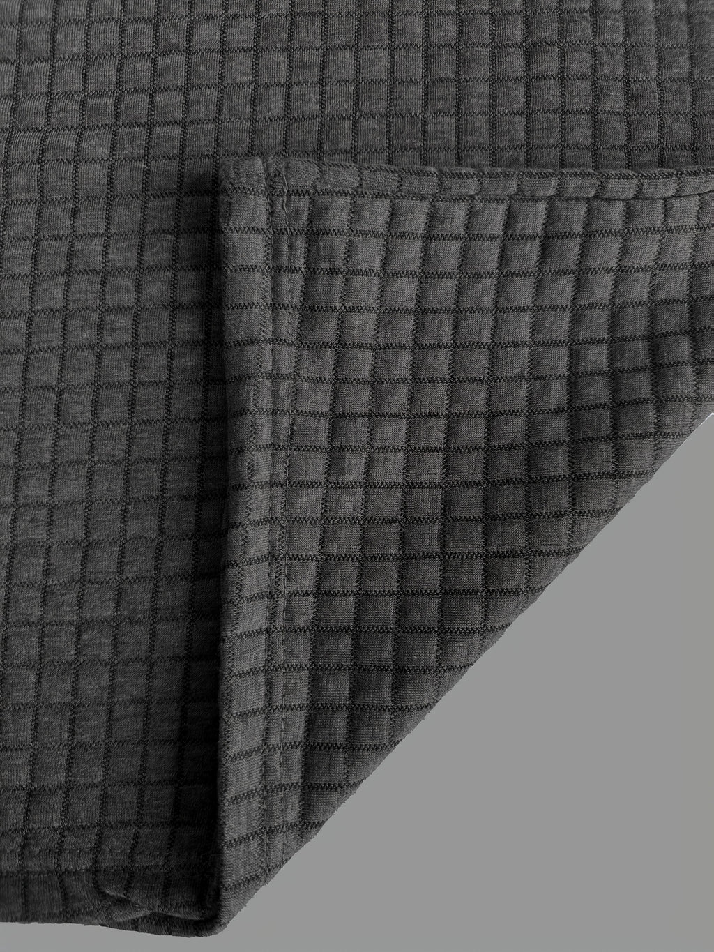 Heren warme Casual Poloshirt met lange mouwen – Wafelstructuur met Geruite Kraag.