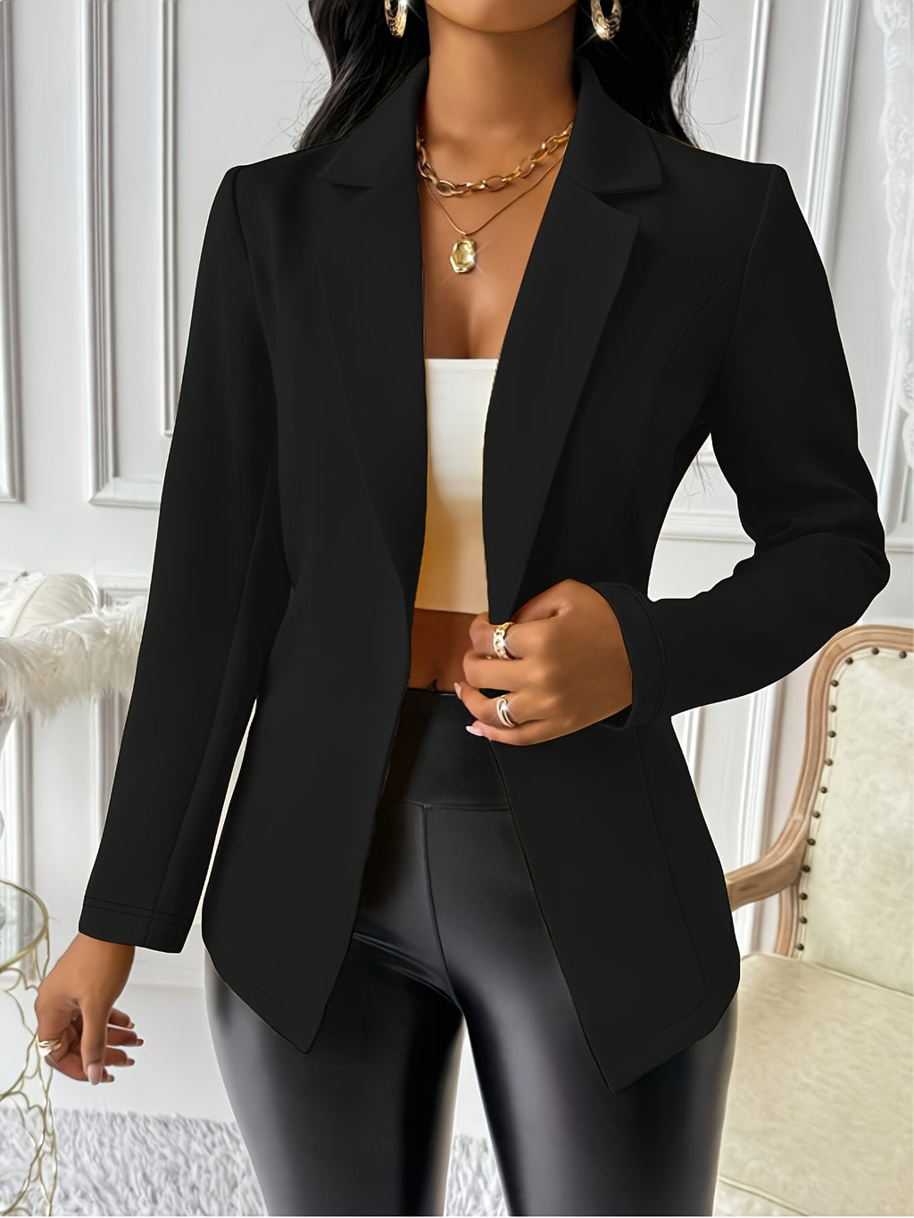 Dames Lichtgewicht Casual Blazer – All-Season Elegantie.
