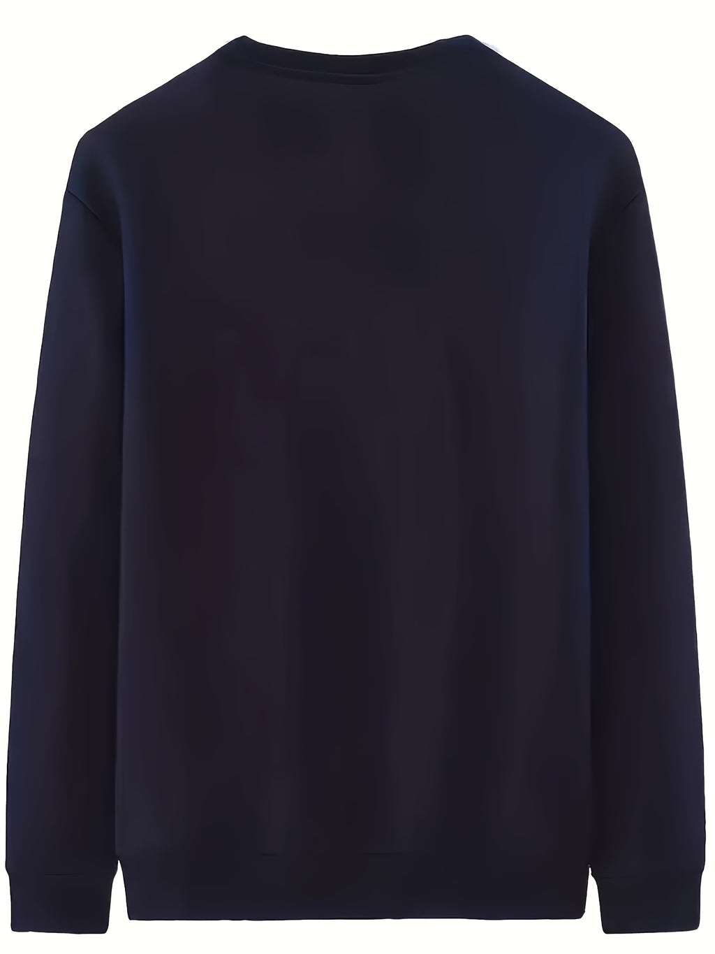 Heren Comfortabele Fleece Gevoerde Trui – Warme Pullover met Bergprint.