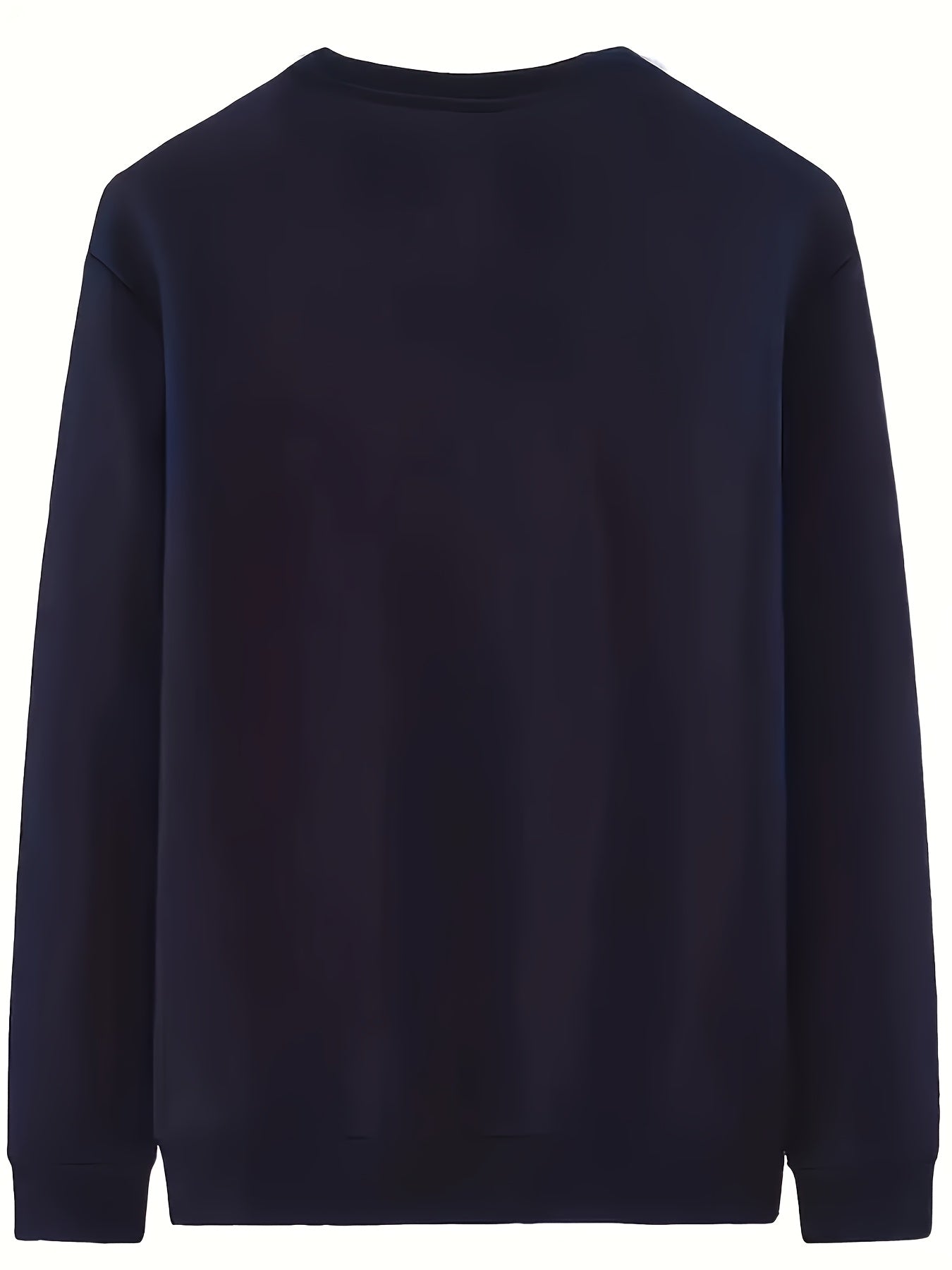 Heren Comfortabele Fleece Gevoerde Trui – Warme Pullover met Bergprint.