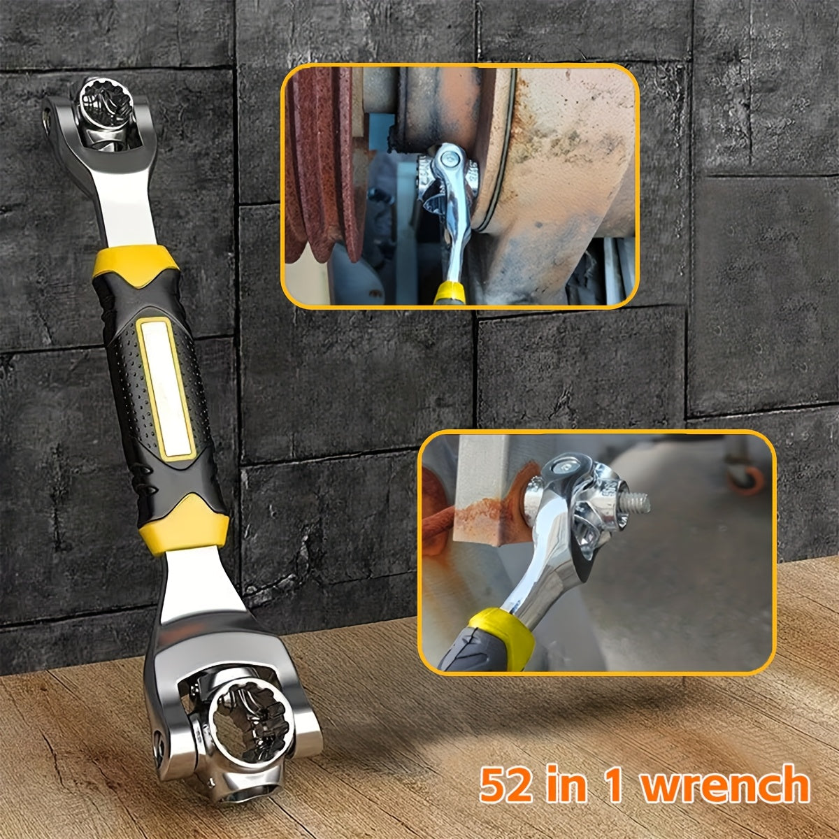 52-in-1 Dopsleutel – Universeel Gereedschap met Antislip Grip.